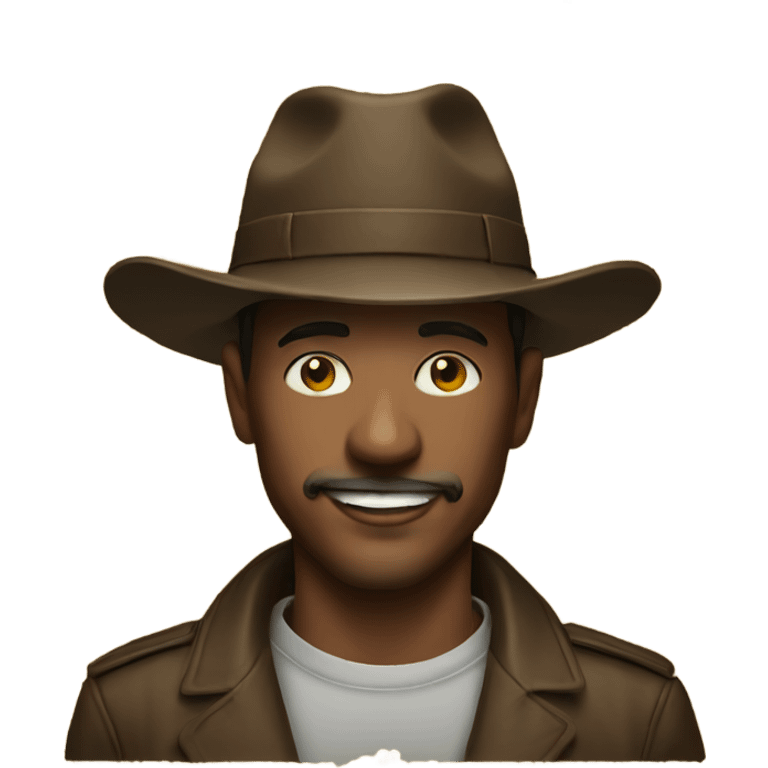 male portrait with hat made of beans  emoji