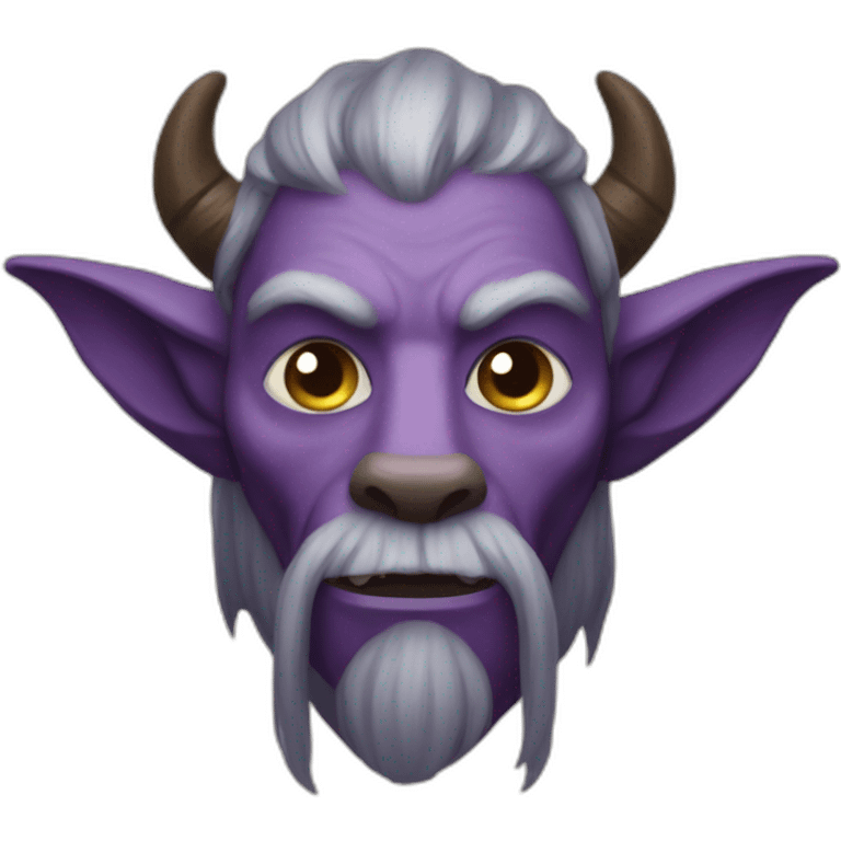 purple-skinned firbolg man with long-wide-cow-ears emoji