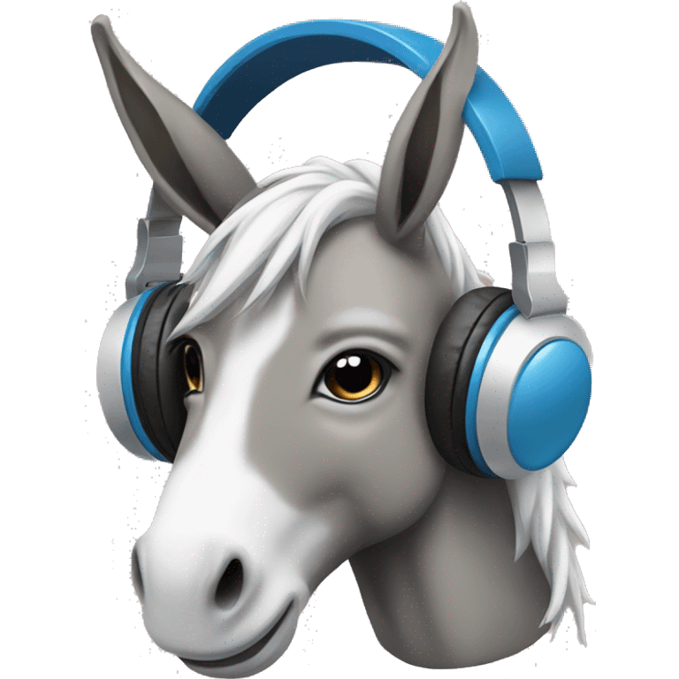 Donkey unicorn wit headphones emoji