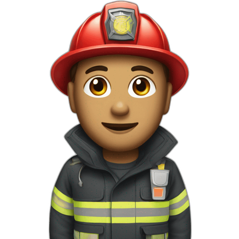 Firefighter with masc emoji