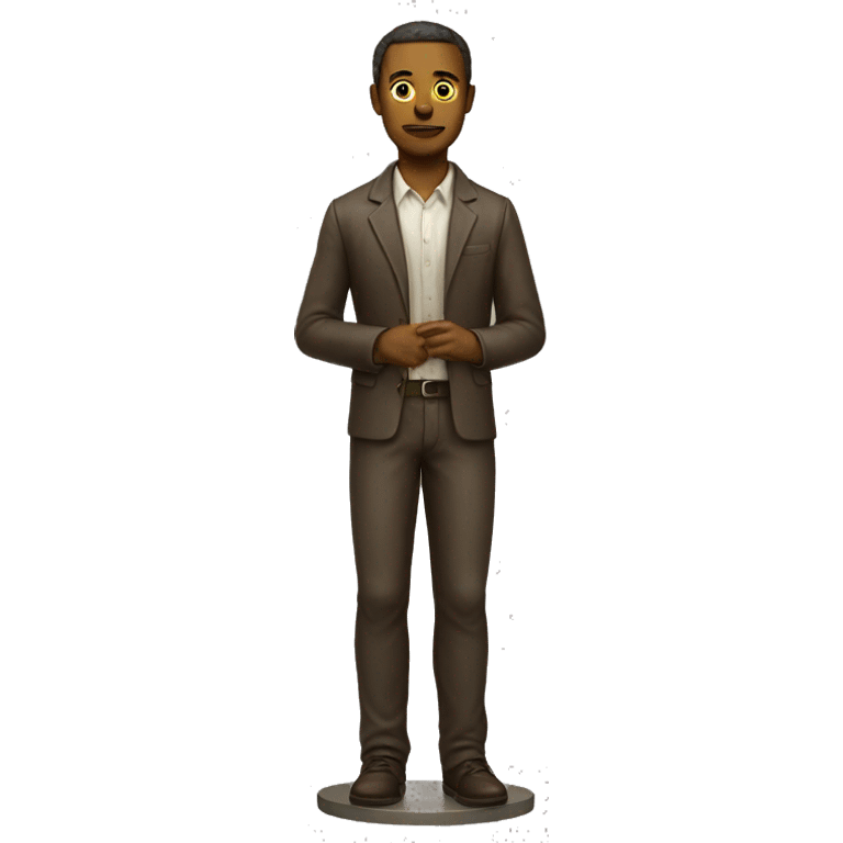 Museum man statue, full body, showing all of the skin emoji