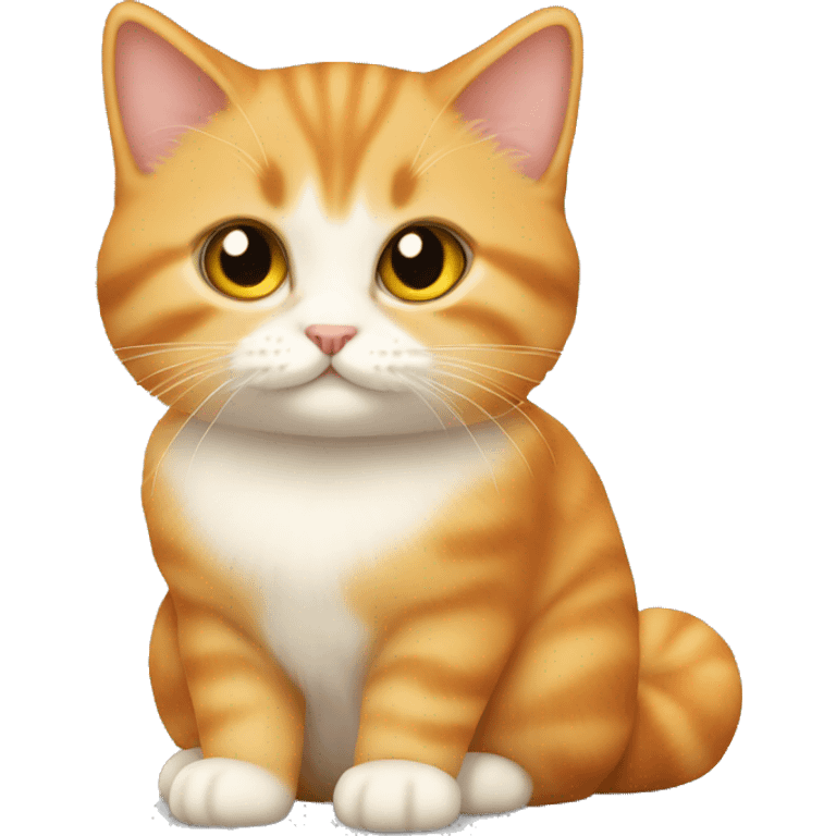 Orange munchkin cat sitting emoji