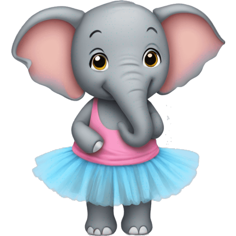 Elephant wearing a tutu emoji