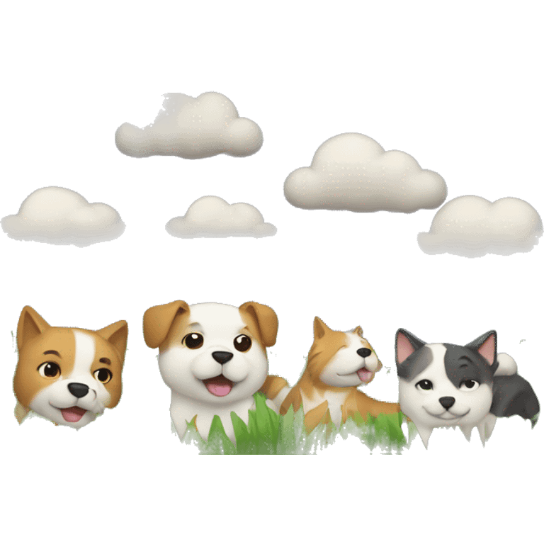 it's raining cats and dogs emoji