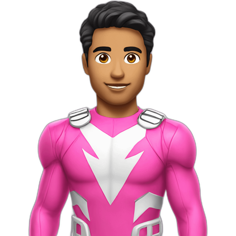 Pink ranger latino heritage full body emoji