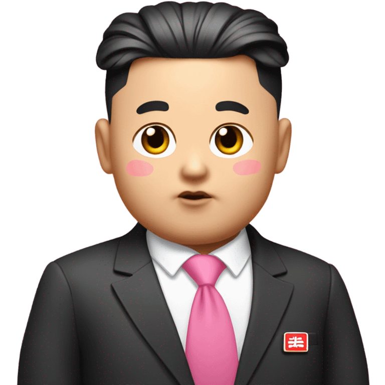 kim jung un pink bows in hair emoji