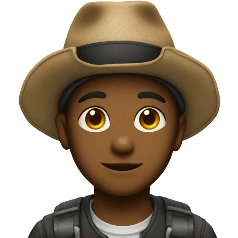 boy with hat portrait emoji