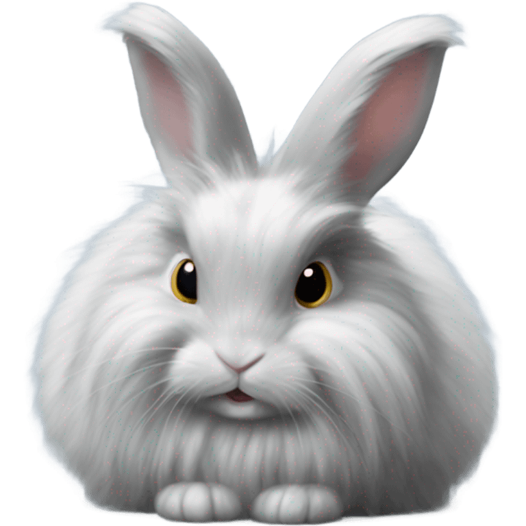 rabbit angora grey emoji