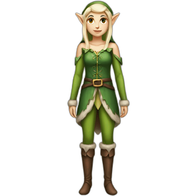 Female Elf full body emoji