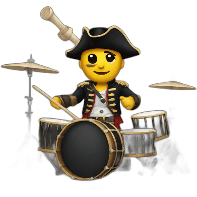 pirate playing drumkit emoji