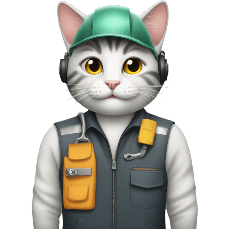 Mechanic cat emoji