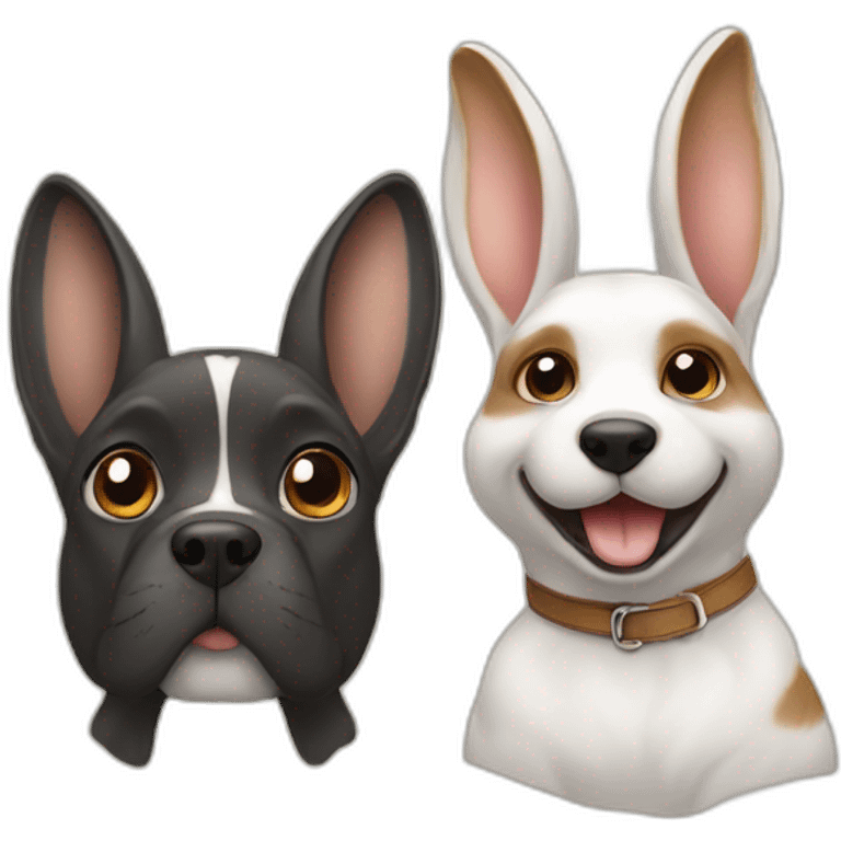 Lapin et chien emoji