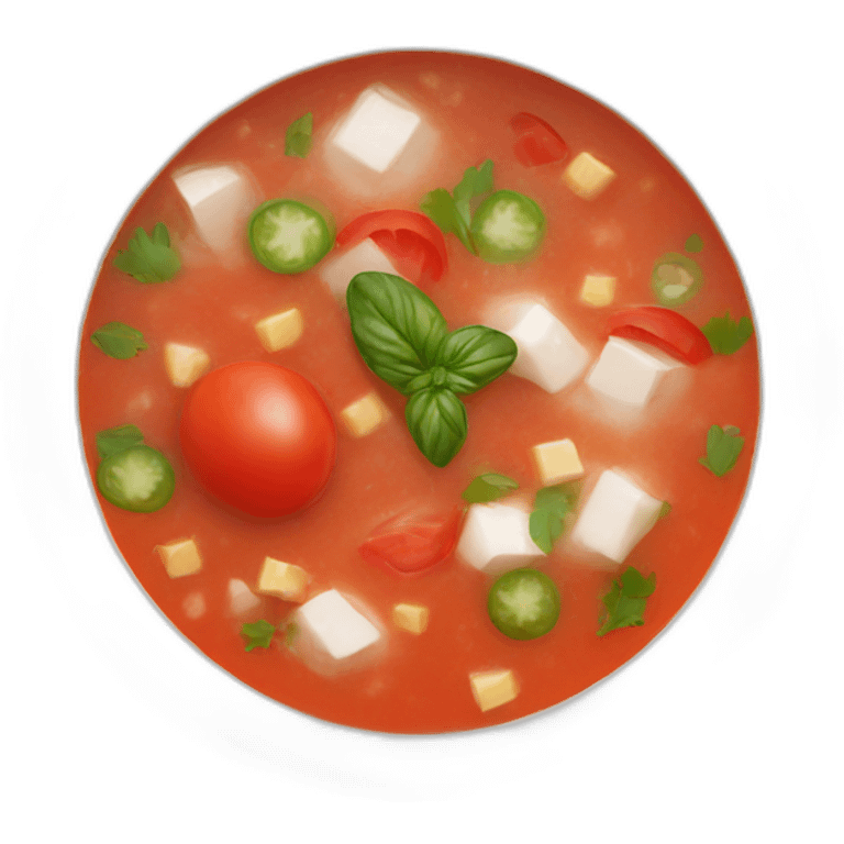 plain gazpacho soup white bowl emoji