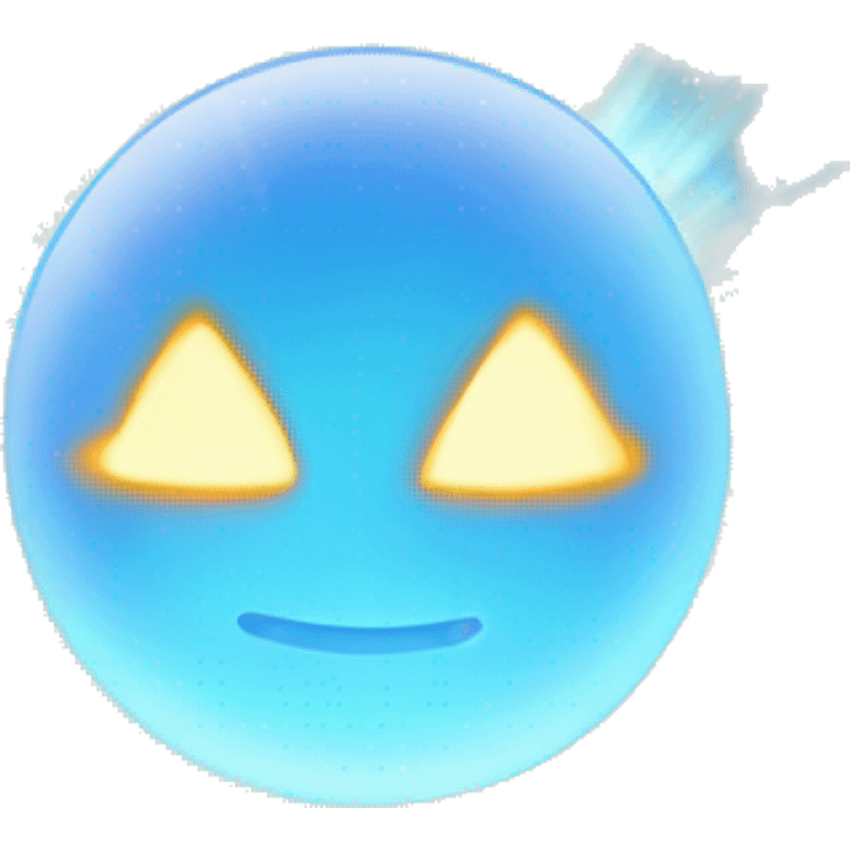 blue light sphere radiating aura  emoji