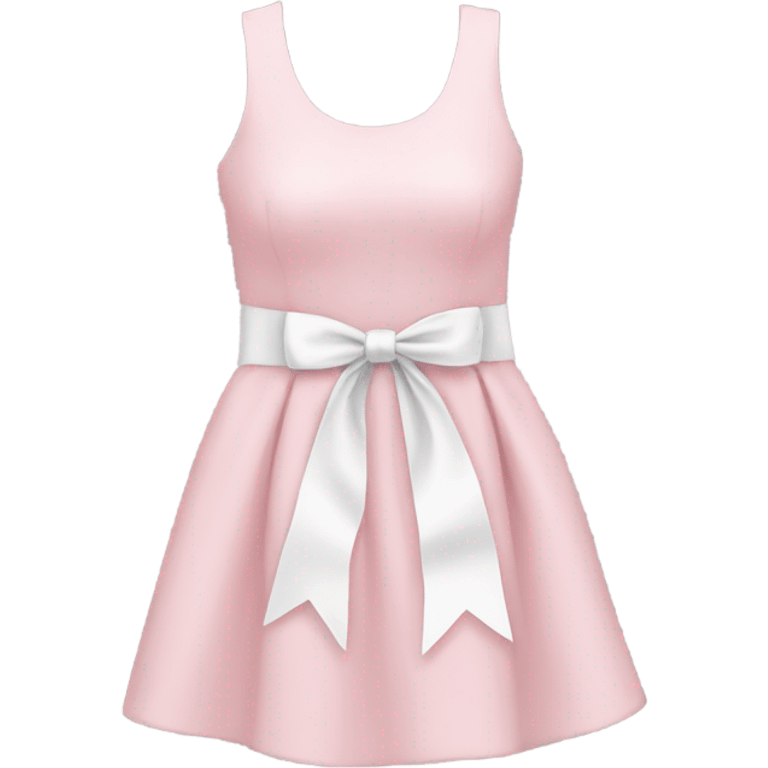 Light pink dress with white ribbon emoji