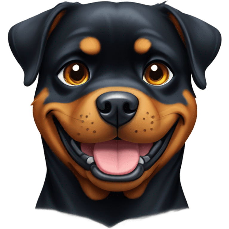 Rottweiler winking  emoji