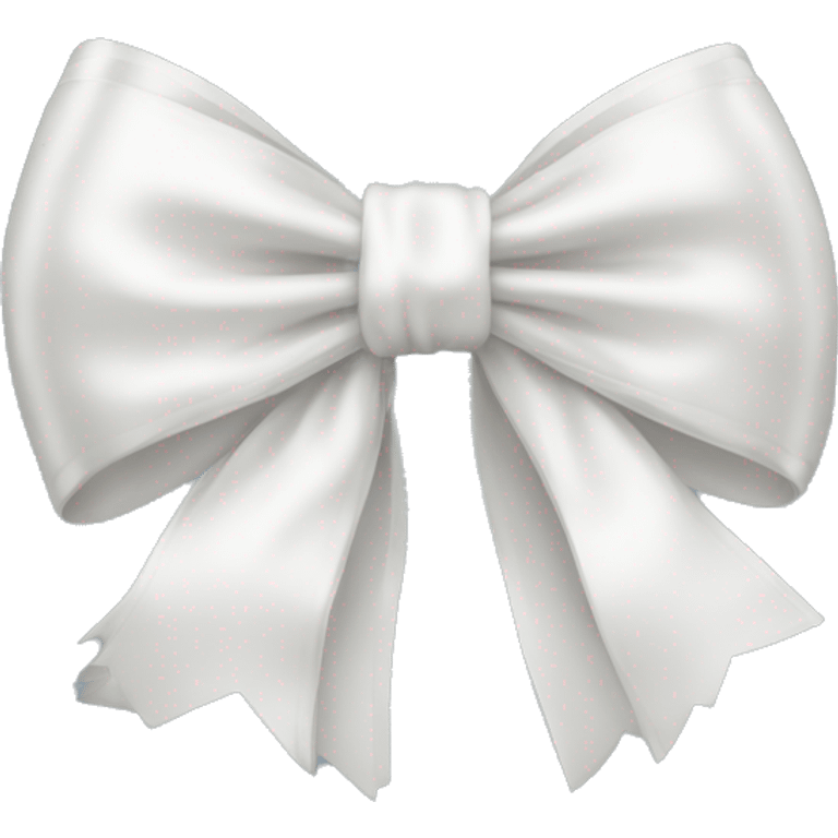 white satin bow emoji