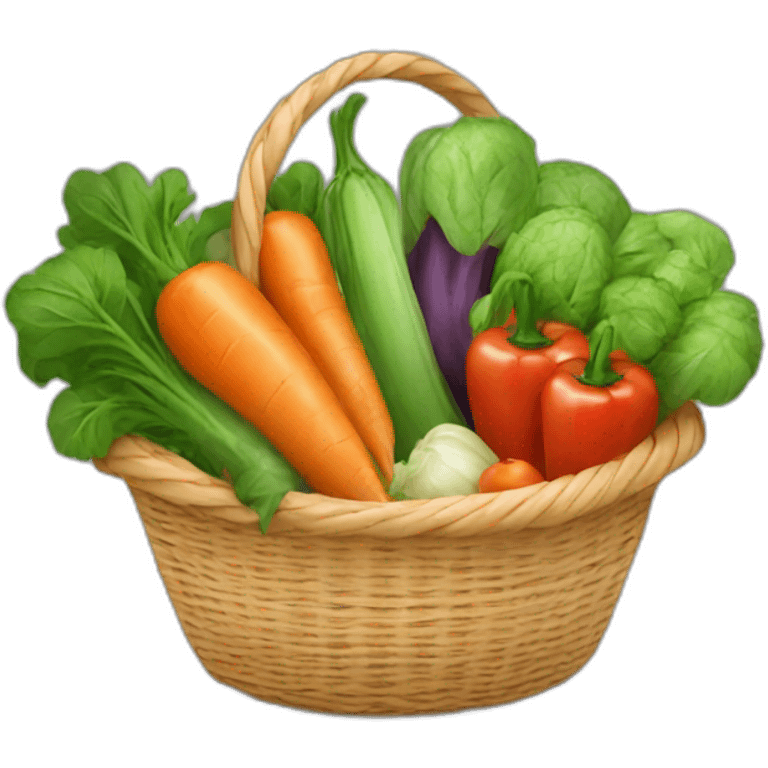 a basket full of vegetables emoji