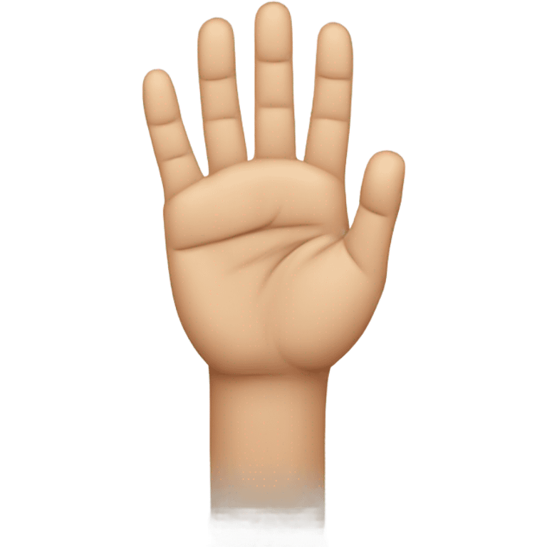 A Hand with 4 1/2 fingers and the thumb  emoji