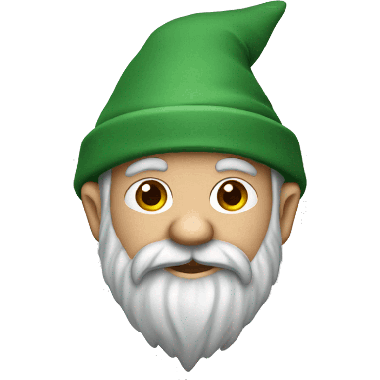 Gnome with red hat, white beard, darker gray shirt, and green pants emoji