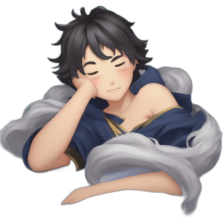 Genshin Impact Xiao sleeps emoji