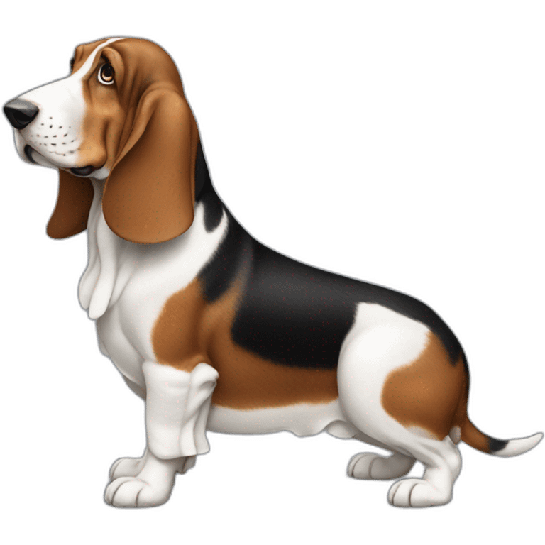 Dog basset hound full-body emoji