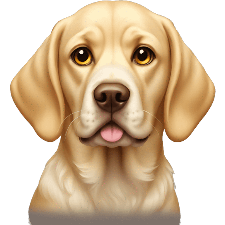 yellow labrador and king charles spaniel emoji