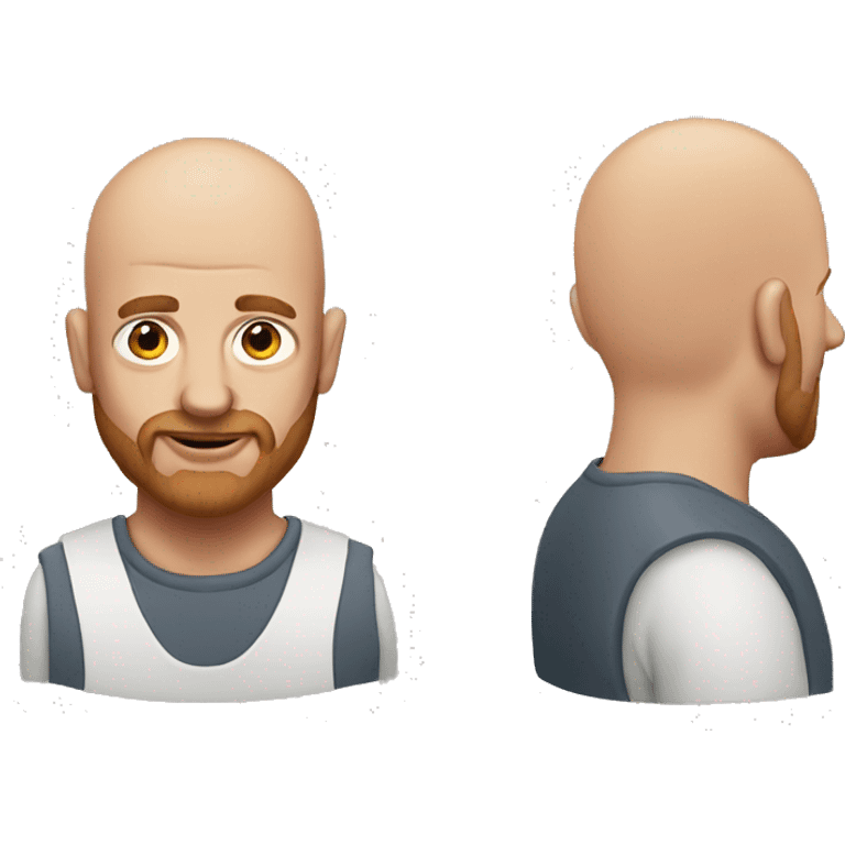 Fifty year man, little bit bald with a  very very very little beard redhair  emoji