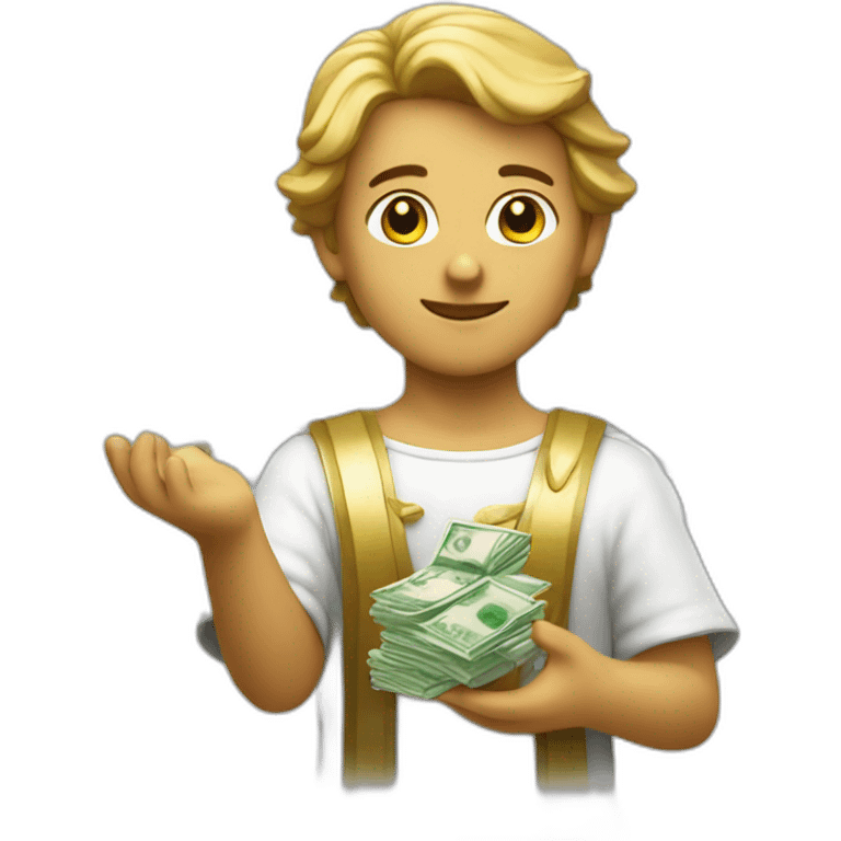 Angel holding rupees emoji