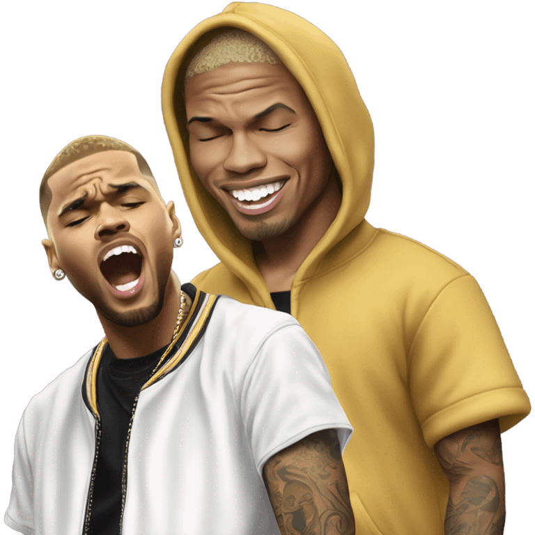 Hyper Realistic Chris Brown singing to Karruche  emoji