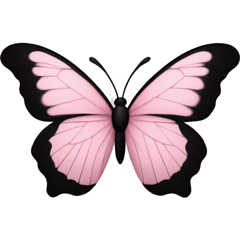 Pastel pink black butterfly emoji