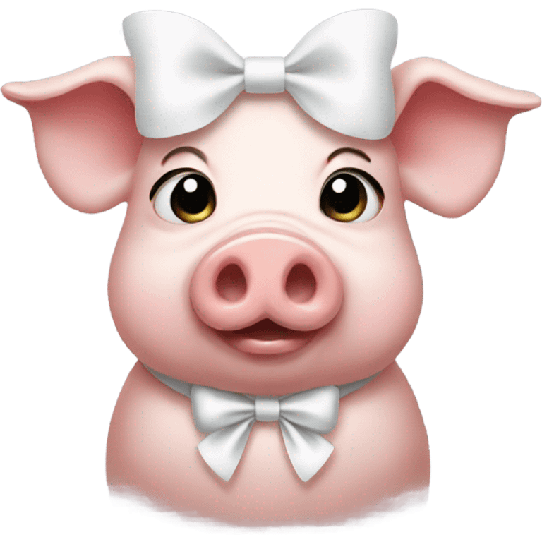 pig with a white bow emoji