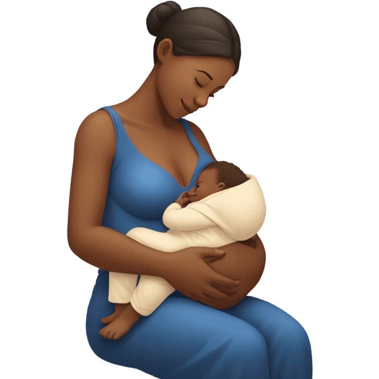 Mother breastfeeding her baby emoji