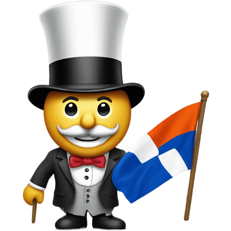 Mr Monopoly with Armenian flag in hand emoji