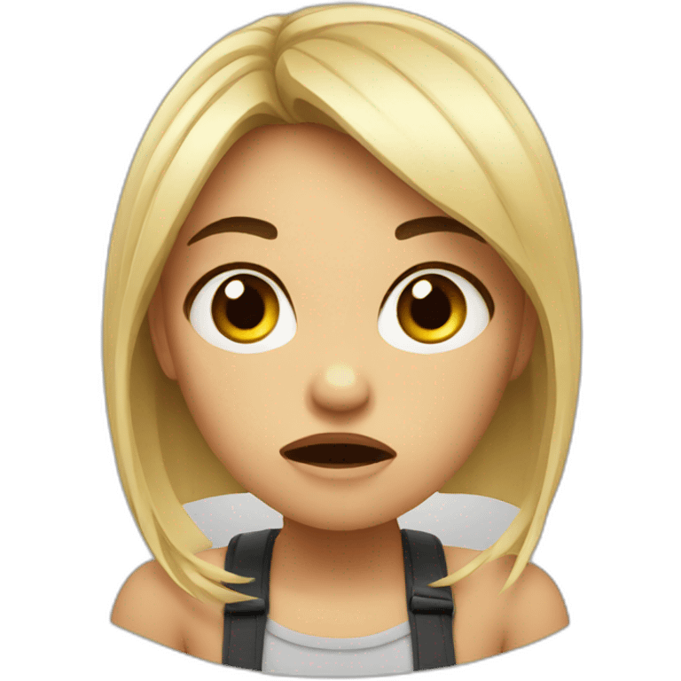 Offended girl emoji