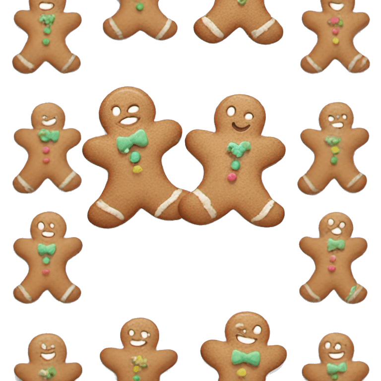 Pastel gingerbread man emoji