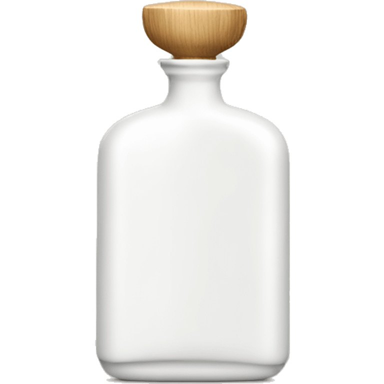 White parfum bottle with wood sticks emoji