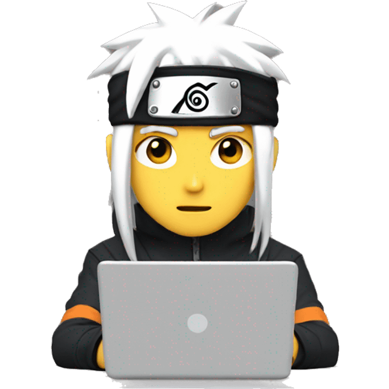 Naruto working on a laptop emoji