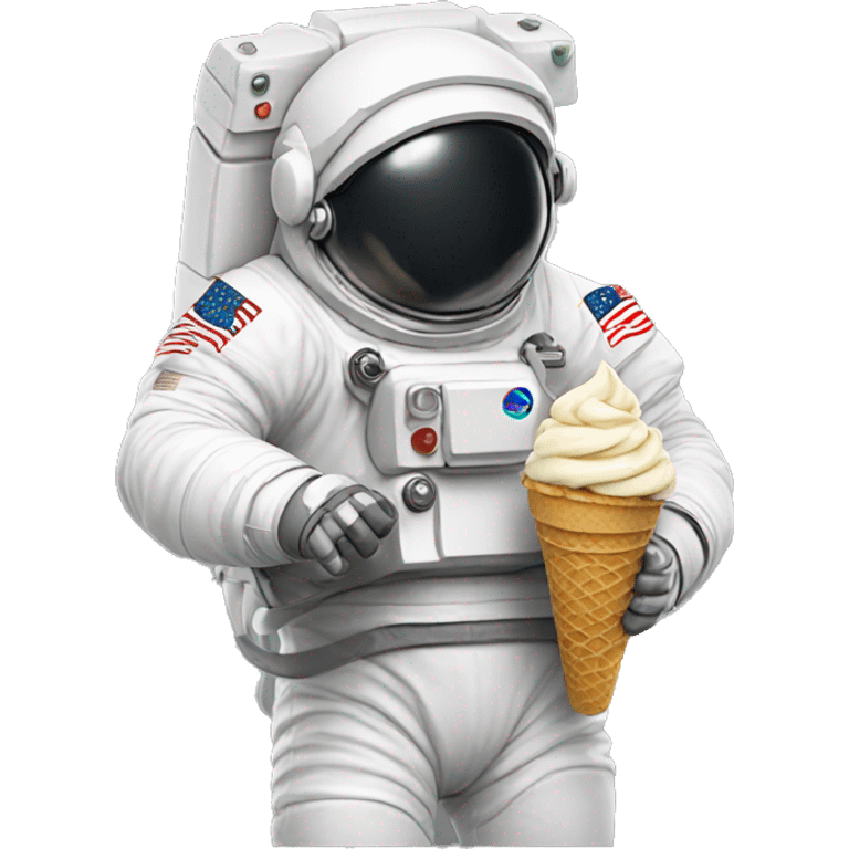 astronaut eating ice cream emoji