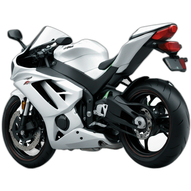 white Kawasaki Ninja emoji