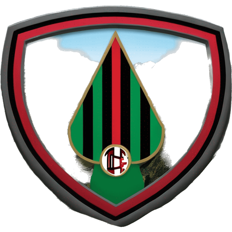 Escudo del ac Milan en una montaña emoji