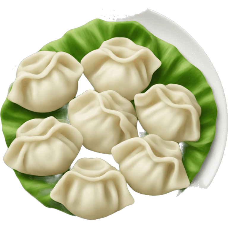 A plate of dumplings emoji