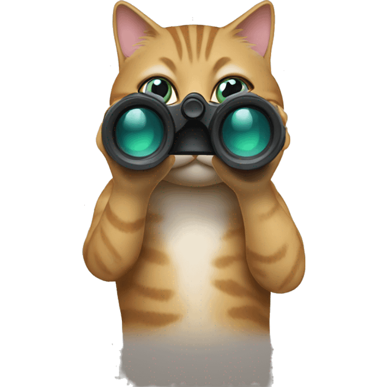 cat with binoculars emoji