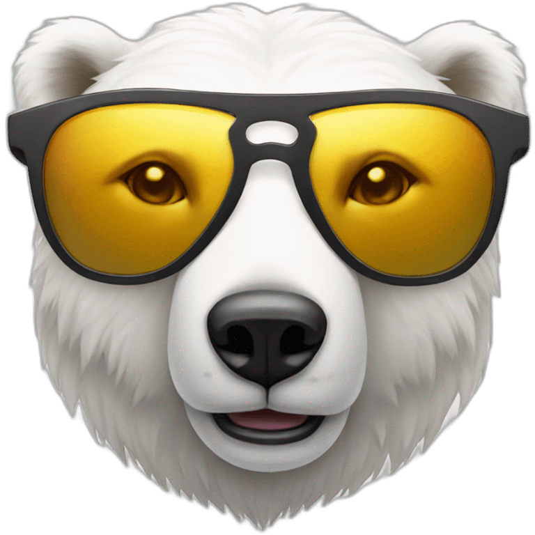 white bear in sunglasse emoji