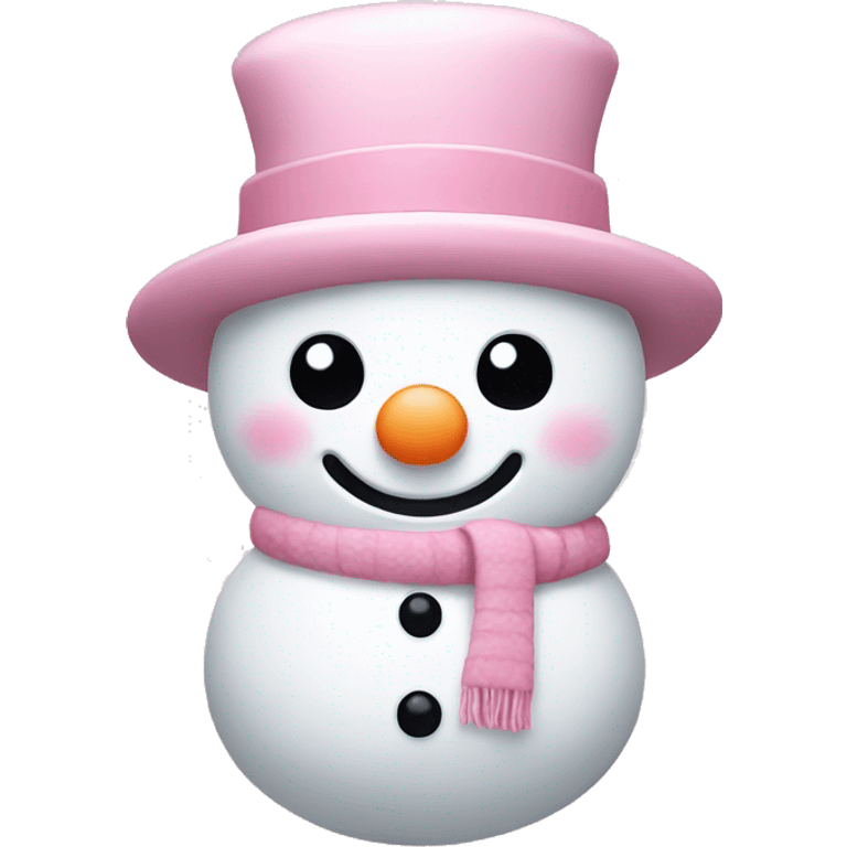 cute light pink snowman emoji