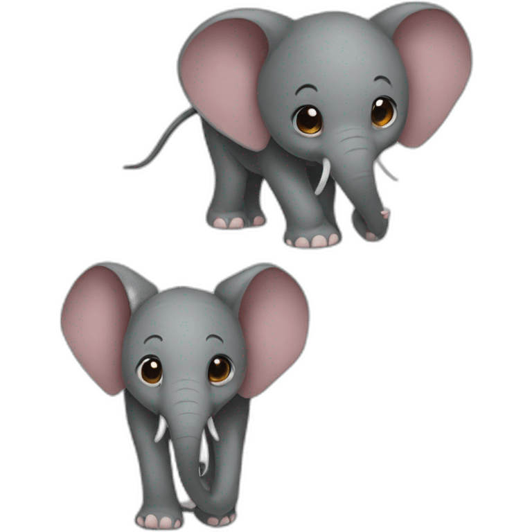 Half elephant half mouse emoji