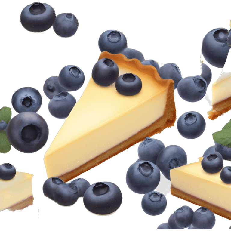 pastry and cheesecake with blueberries  emoji