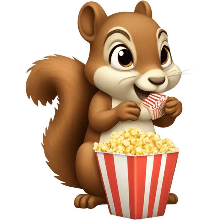 Squirrel eating Popcorn emoji