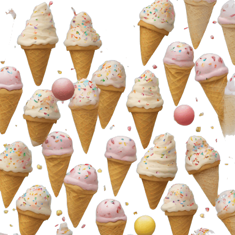 Ice cream with sprinkles  emoji