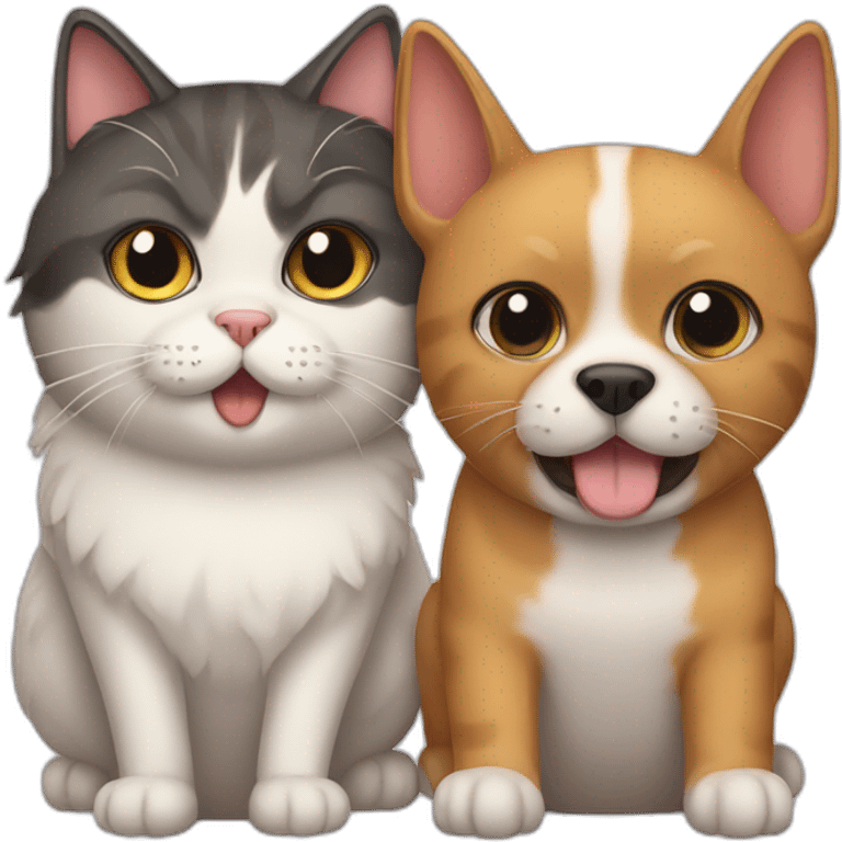 Cat with dog emoji